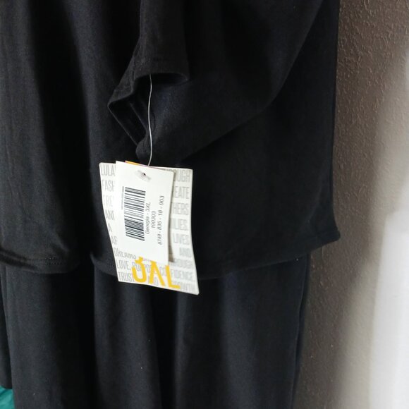 NWT LuLaRoe Georgia Black 3 tier ruffle mid length dress long sleeve size 3X - Picture 8 of 9